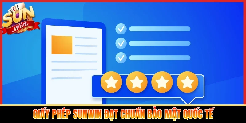 Giấy phép Sunwin đạt chuẩn bảo mật quốc tế